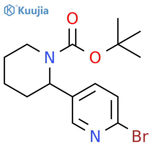 6-Bromo-3,4,5,6-tetrahydro-2H-[2,3]bipyridinyl-1-carboxylic acid tert-butyl ester structure
