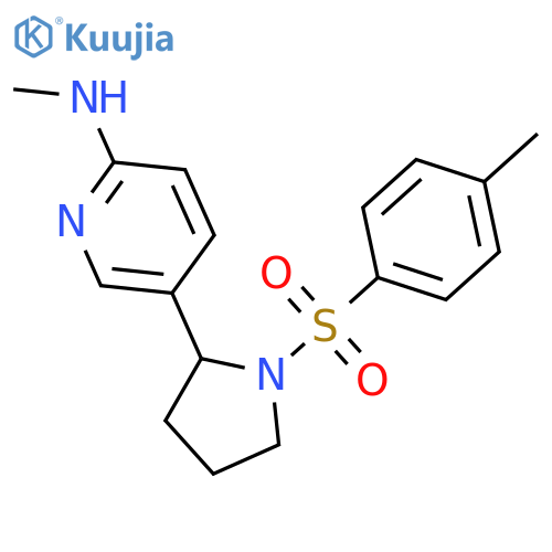 Methyl-{5-[1-(toluene-4-sulfonyl)-pyrrolidin-2-yl]-pyridin-2-yl}-amine structure