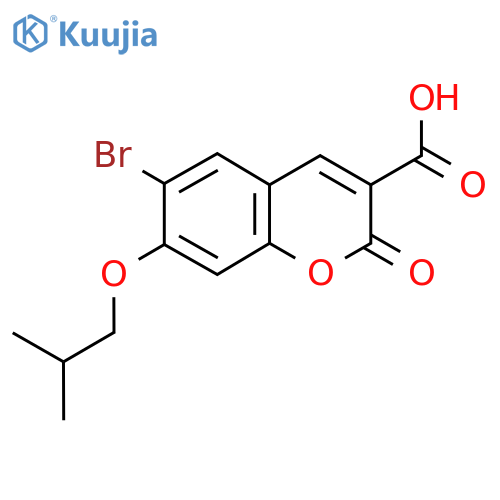 6-Bromo-7-isobutoxy-2-oxo-2H-chromene-3-carboxylic acid structure