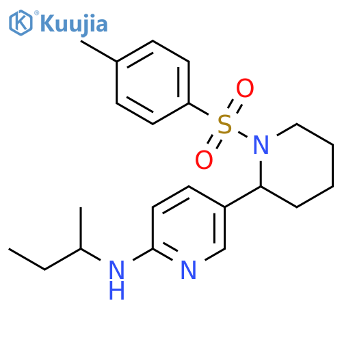 sec-Butyl-[1-(toluene-4-sulfonyl)-1,2,3,4,5,6-hexahydro-[2,3]bipyridinyl-6-yl]-amine structure
