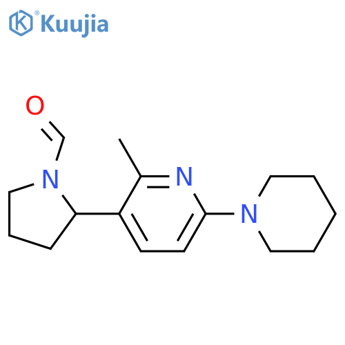 2-(6-Methyl-3,4,5,6-tetrahydro-2H-[1,2]bipyridinyl-5-yl)-pyrrolidine-1-carbaldehyde structure