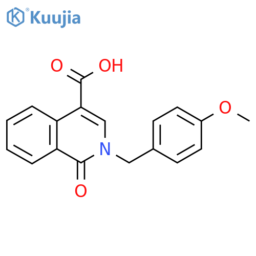 2-(4-Methoxybenzyl)-1-oxo-1,2-dihydroisoquinoline-4-carboxylic acid structure