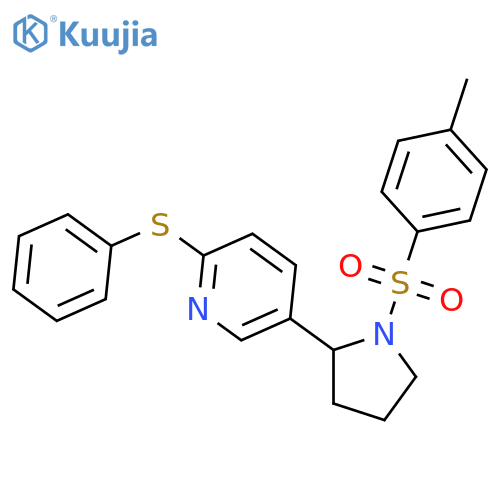 2-Phenylsulfanyl-5-[1-(toluene-4-sulfonyl)-pyrrolidin-2-yl]-pyridine structure