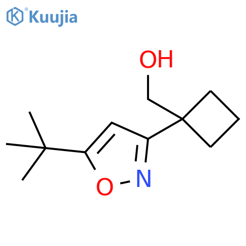 [1-(5-tert-Butyl-isoxazol-3-yl)-cyclobutyl]-methanol structure