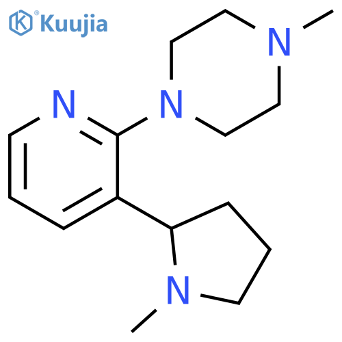1-Methyl-4-[3-(1-methyl-pyrrolidin-2-yl)-pyridin-2-yl]-piperazine structure