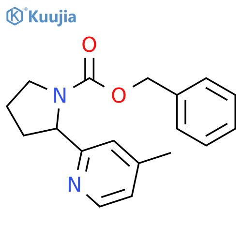 2-(4-Methyl-pyridin-2-yl)-pyrrolidine-1-carboxylic acid benzyl ester structure