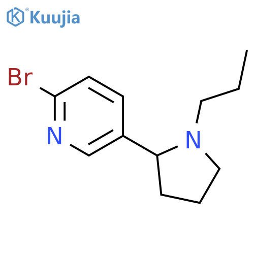2-Bromo-5-(1-propyl-pyrrolidin-2-yl)-pyridine structure