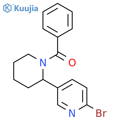 (6-Bromo-3,4,5,6-tetrahydro-2H-[2,3]bipyridinyl-1-yl)-phenyl-methanone structure