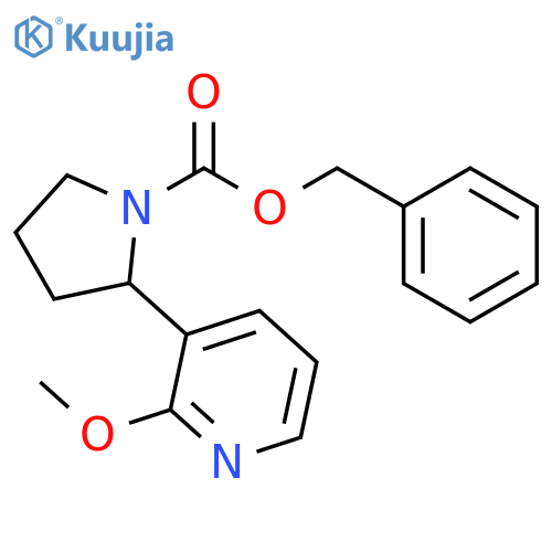 2-(2-Methoxy-pyridin-3-yl)-pyrrolidine-1-carboxylic acid benzyl ester structure