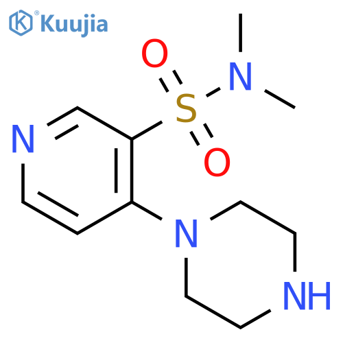4-Piperazin-1-yl-pyridine-3-sulfonic acid dimethylamide structure