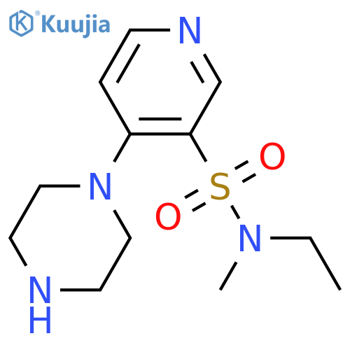 4-Piperazin-1-yl-pyridine-3-sulfonic acid ethyl-methyl-amide structure
