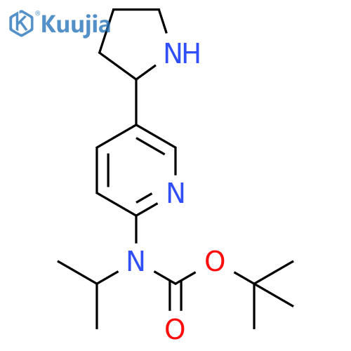 Isopropyl-(5-pyrrolidin-2-yl-pyridin-2-yl)-carbamic acid tert-butyl ester structure