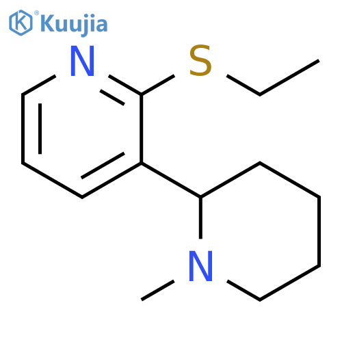 2-Ethylsulfanyl-1-methyl-1,2,3,4,5,6-hexahydro-[2,3]bipyridinyl structure