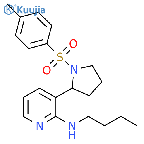 Butyl-{3-[1-(toluene-4-sulfonyl)-pyrrolidin-2-yl]-pyridin-2-yl}-amine structure