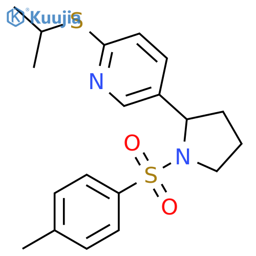 2-Isopropylsulfanyl-5-[1-(toluene-4-sulfonyl)-pyrrolidin-2-yl]-pyridine structure