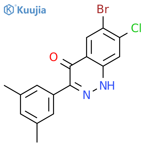 6-Bromo-7-chloro-3-(3,5-dimethylphenyl)cinnolin-4(1H)-one structure