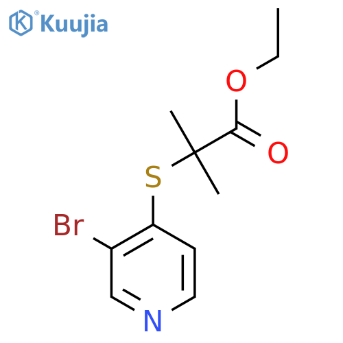 Ethyl 2-(3-Bromo-4-pyridinyl)thio-2-methyl-propanoate structure