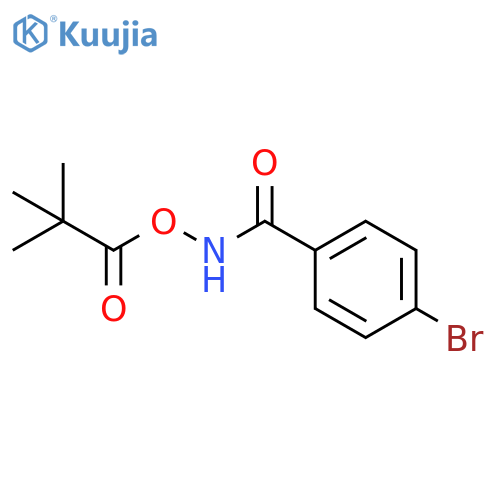 Propanoic acid, 2,2-dimethyl-, (4-bromobenzoyl)azanyl ester structure