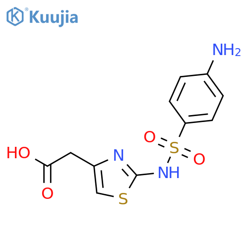 2-[[(4-Aminophenyl)sulfonyl]amino]-4-thiazoleacetic acid structure