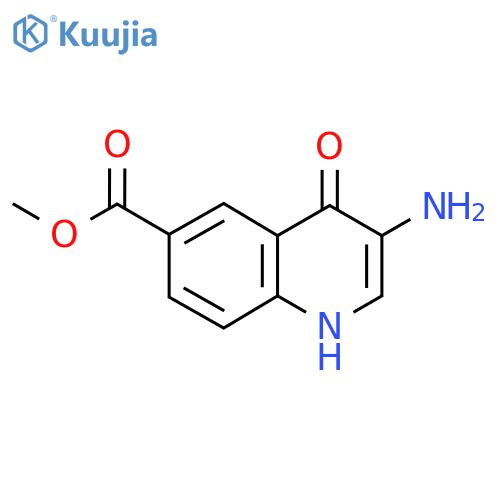 methyl 3-amino-4-hydroxy-quinoline-6-carboxylate structure