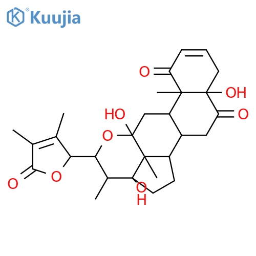 Ergosta-2,24-dien-26-oic acid, 12,22-epoxy-5,12,17,23-tetrahydroxy-1,6-dioxo-, γ-lactone, (5α,12α,17α,22S,23R)- (9CI) structure