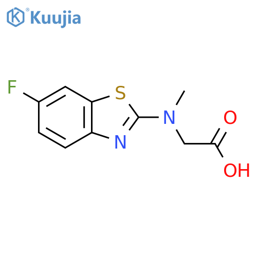 N-(6-Fluoro-1,3-benzothiazol-2-yl)-N-methylglycine structure