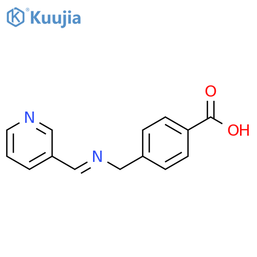 4-[[(E)-(3-Pyridinylmethylene)amino]methyl]benzoic acid structure