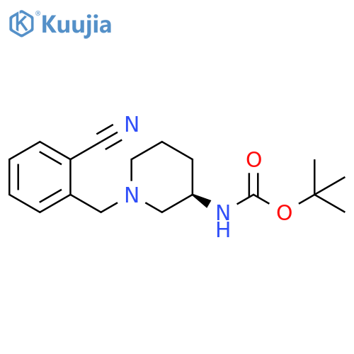 tert-Butyl (R)-(1-(2-cyanobenzyl)piperidin-3-yl)carbamate structure