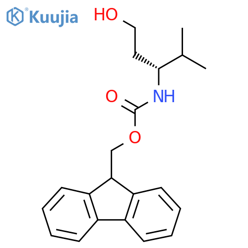 9H-Fluoren-9-ylmethyl N-[(3R)-1-hydroxy-4-methylpentan-3-yl]carbamate structure