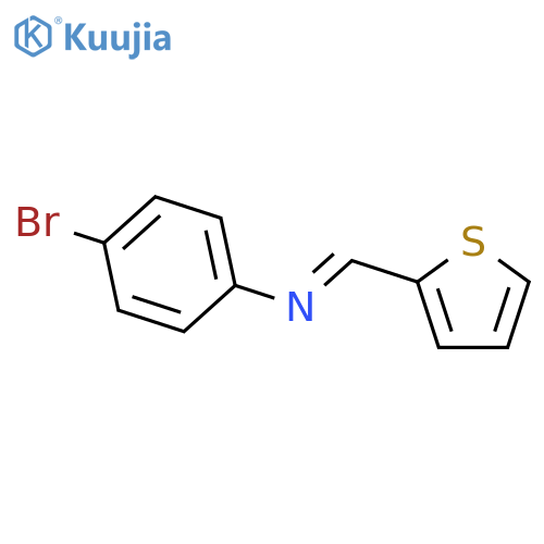 Benzenamine,4-bromo-N-(2-thienylmethylene)- structure