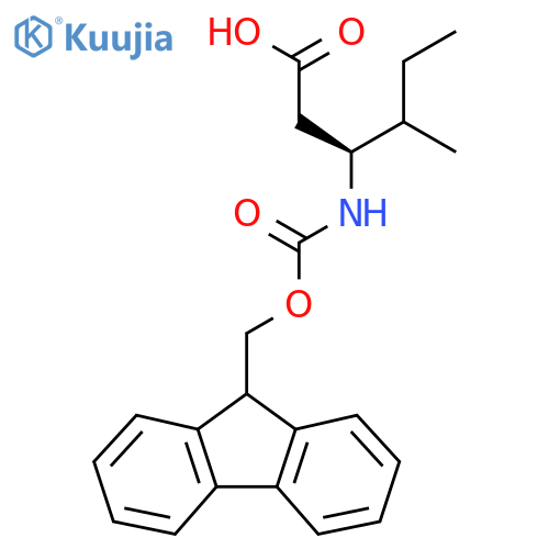 (3S)-3-({(9H-fluoren-9-yl)methoxycarbonyl}amino)-4-methylhexanoic acid structure