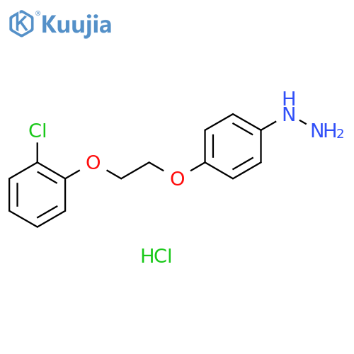 {4-[2-(2-chlorophenoxy)ethoxy]phenyl}hydrazine hydrochloride structure