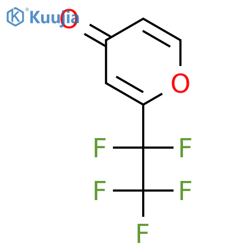 2-(Pentafluoroethyl)-4H-pyran-4-one structure