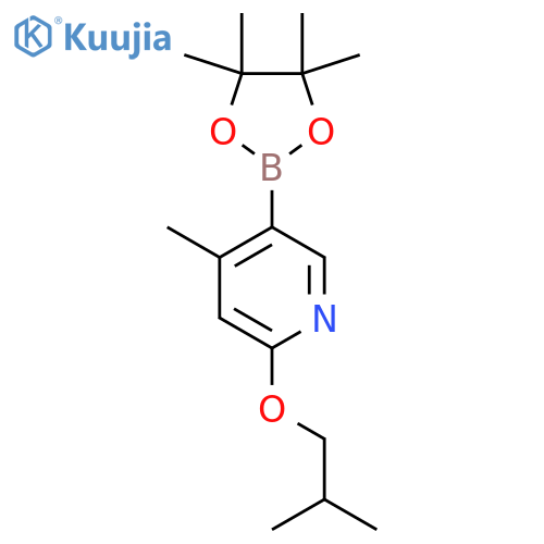 2-Isobutoxy-4-methyl-5-(4,4,5,5-tetramethyl-[1,3,2]dioxaborolan-2-yl)pyridine structure