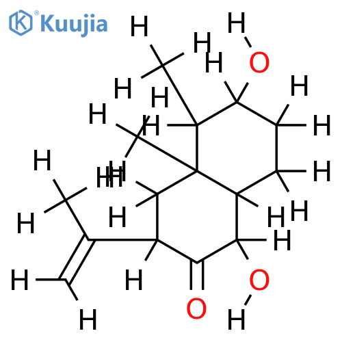 3alpha,9alpha-dihydroxy-7beta,10alpha-H-eremophil-11(13)-en-8-one structure