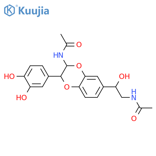 3-Amino-2-(3,4-dihydroxyphenyl)-2,3-dihydro-1,4-benzodioxin-6-ethanamine; (2R,3S)-form, 1''ξ-Hydroxy, N,N'-di-Ac structure
