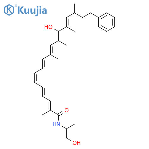2,4,6,8,10,14-Octadecahexaenamide,13-hydroxy-N-[(1S)-2-hydroxy-1-methylethyl]-2,10,12,14,16-pentamethyl-18-phenyl-,(2E,4E,6Z,8E,10E,12R,13R,14E,16S)- structure