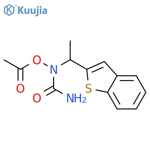 N-\u200b(Acetyloxy)\u200b-\u200bN-\u200b(1-\u200bbenzob\u200bthien-\u200b2-\u200bylethyl)\u200b-urea structure