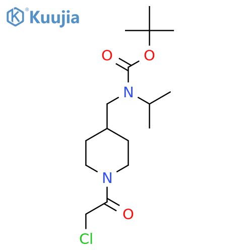 [1-(2-Chloro-acetyl)-piperidin-4-ylmethyl]-isopropyl-carbamic acid tert-butyl ester structure