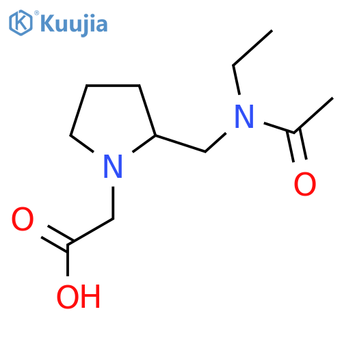 {2-[(Acetyl-ethyl-amino)-methyl]-pyrrolidin-1-yl}-acetic acid structure