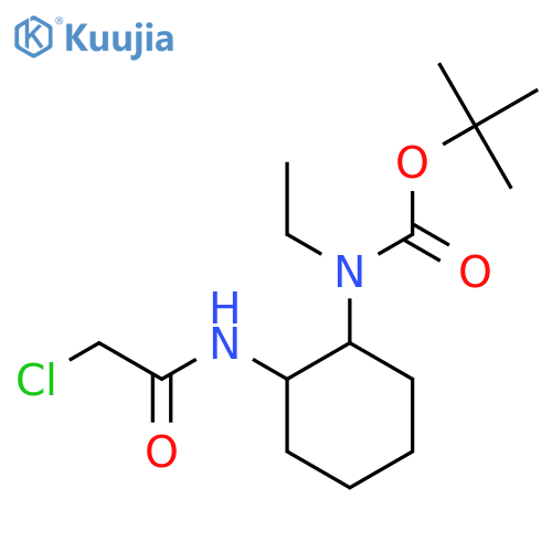 [2-(2-Chloro-acetylamino)-cyclohexyl]-ethyl-carbamic acid tert-butyl ester structure