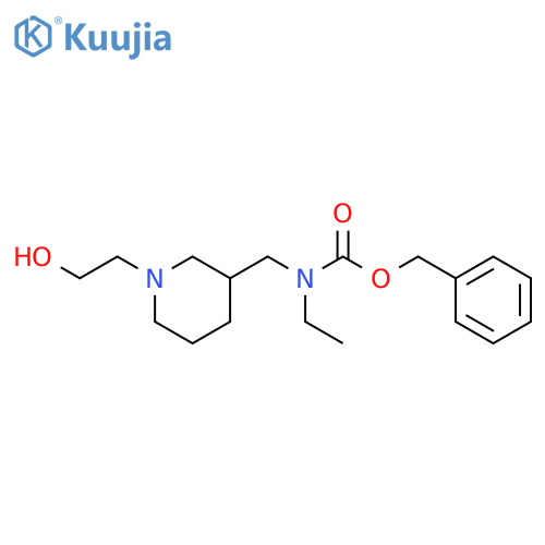 Ethyl-[1-(2-hydroxy-ethyl)-piperidin-3-ylmethyl]-carbamic acid benzyl ester structure