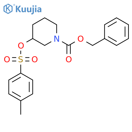 3-(Toluene-4-sulfonyloxy)-piperidine-1-carboxylic acid benzyl ester structure