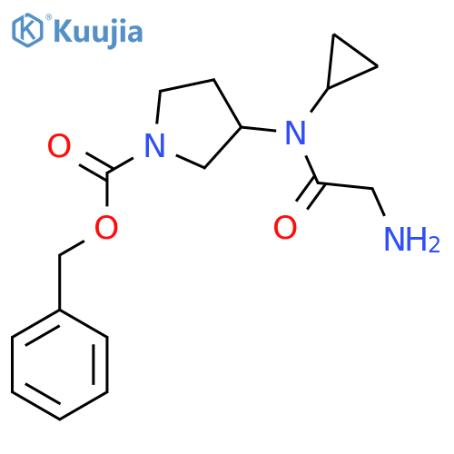 3-[(2-Amino-acetyl)-cyclopropyl-amino]-pyrrolidine-1-carboxylic acid benzyl ester structure