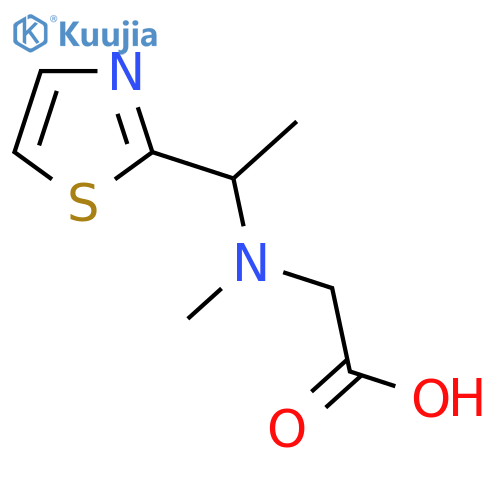 [Methyl-(1-thiazol-2-yl-ethyl)-amino]-acetic acid structure