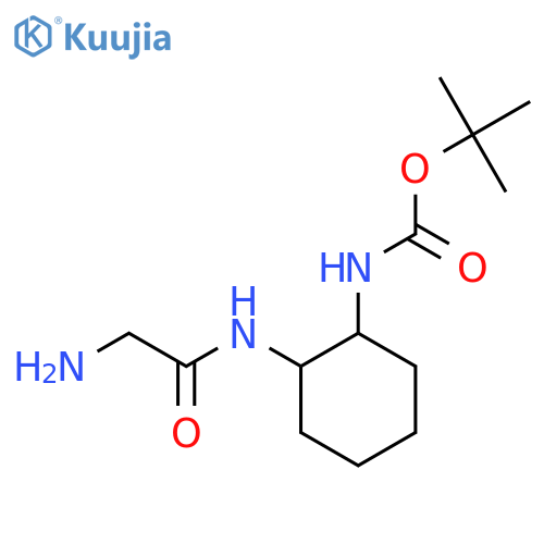 [2-(2-Amino-acetylamino)-cyclohexyl]-carbamic acid tert-butyl ester structure