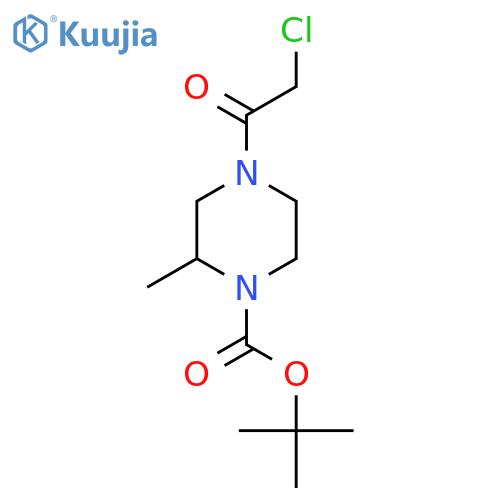 tert-Butyl 4-(2-chloroacetyl)-2-methylpiperazine-1-carboxylate structure