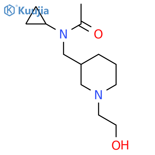 N-Cyclopropyl-N-[1-(2-hydroxy-ethyl)-piperidin-3-ylmethyl]-acetamide structure