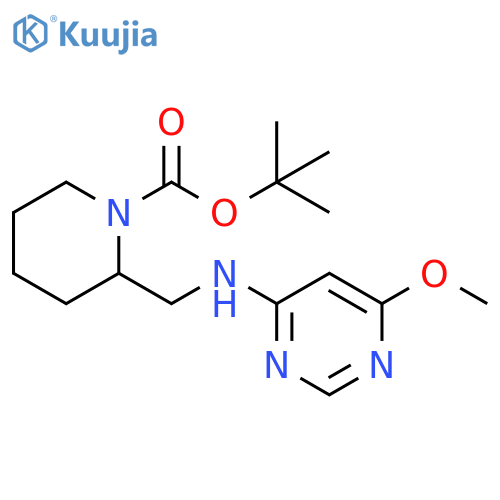 2-[(6-Methoxy-pyriMidin-4-ylaMino)-Methyl]-piperidine-1-carboxylic acid tert-butyl ester structure