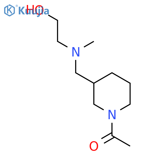 1-(3-{[(2-Hydroxy-ethyl)-methyl-amino]-methyl}-piperidin-1-yl)-ethanone structure